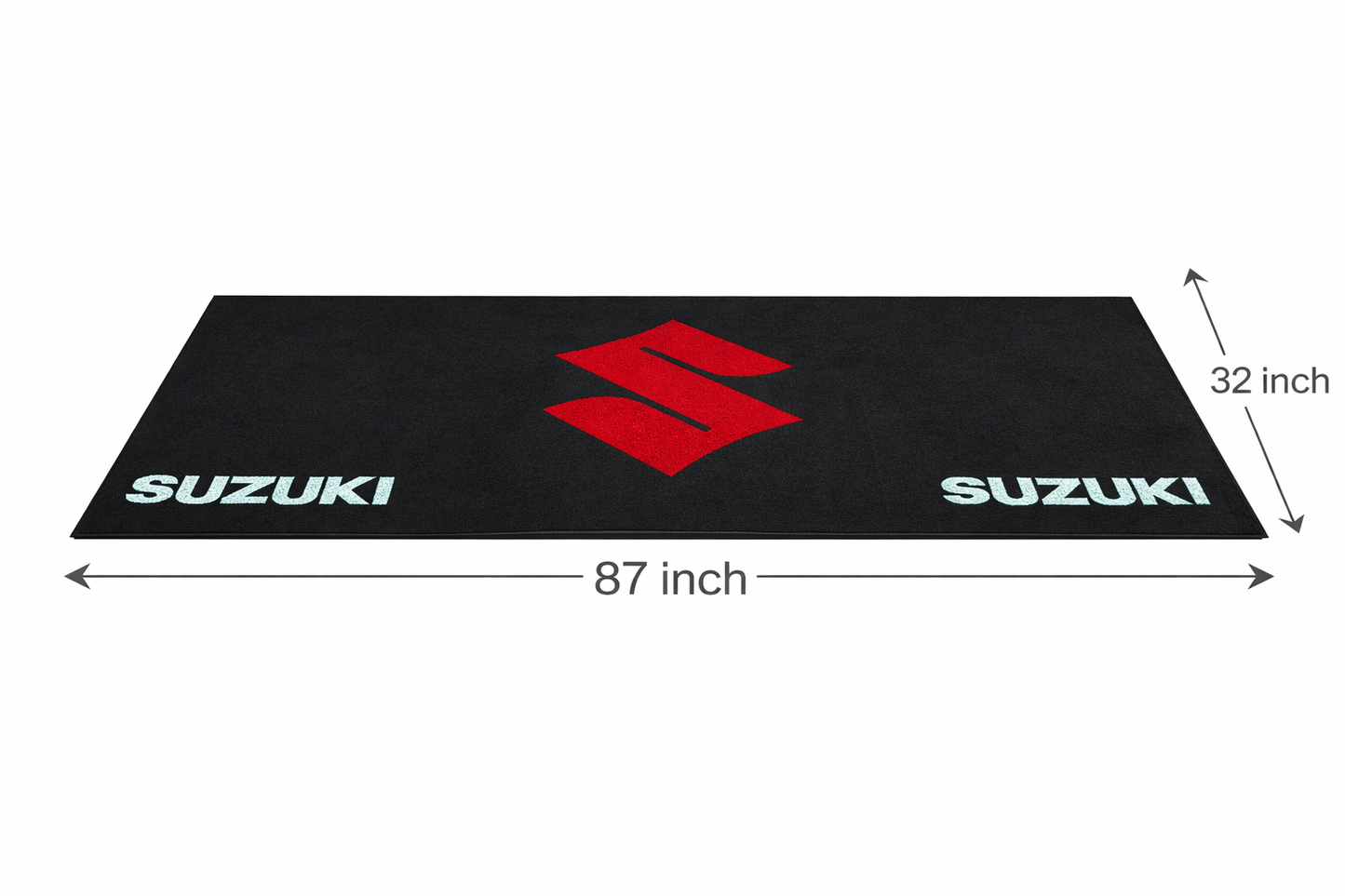 Suzuki Motorcycle Garage Floor Mat 32x87 Inches Premium Showroom Rug
