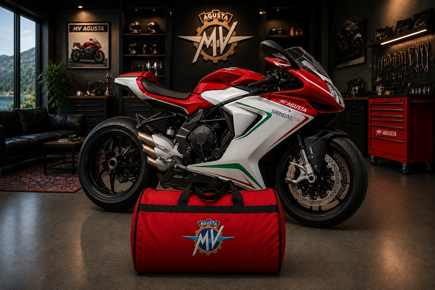 Mv Agusta Motorcycle Duffel Bag – Premium Travel & Gear Bag for Riders