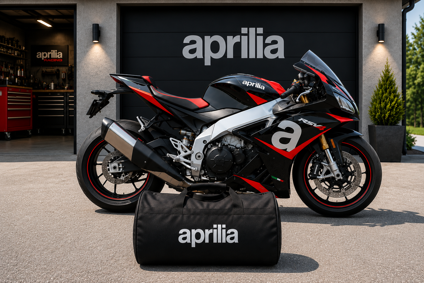 Aprilia Motorcycle Duffel Bag – Premium Travel & Gear Bag for Riders