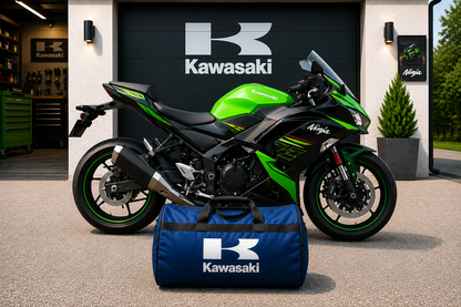 Kawasaki Motorcycle Duffel Bag – Premium Travel & Gear Bag for Riders