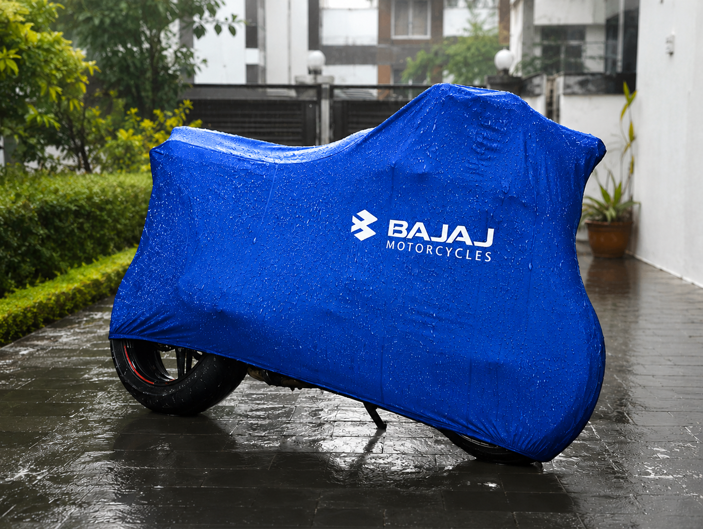 Bajaj Motorcycle Protective Outdoor Cover – Rain, Sun & Dust Resistant