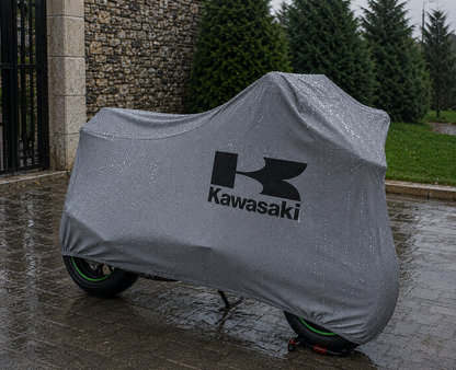 Kawasaki Motorcycle Protective Outdoor Cover – Rain, Sun & Dust Resistant