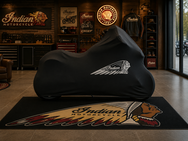 INDIAN Motorcycle Teppich & Abdeckungs-PAKET – Innen- oder Außencover wählbar