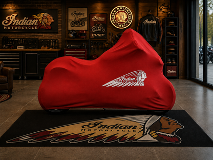 INDIAN Motorcycle Rug & Cover BUNDLE – Choose Indoor or Outdoor Cover