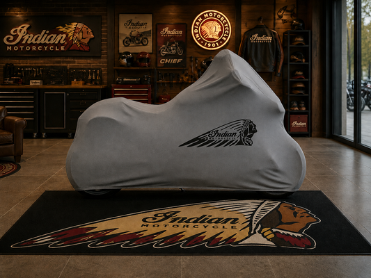 INDIAN Motorcycle Rug & Cover BUNDLE – Choose Indoor or Outdoor Cover
