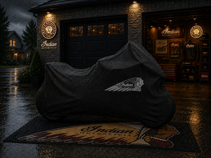 INDIAN Motorcycle Rug & Cover BUNDLE – Choose Indoor or Outdoor Cover