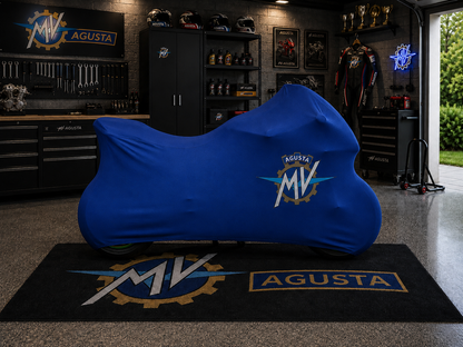 MV AGUSTA Motorcycle Rug & Cover BUNDLE – Choose Indoor or Outdoor Cover