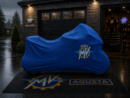 MV AGUSTA Motorcycle Rug & Cover BUNDLE – Choose Indoor or Outdoor Cover