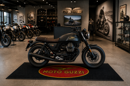 Moto Guzzi Motorcycle Garage Floor Mat 32x87 Inches Premium Showroom Rug