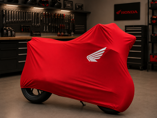 Honda Premium Indoor Motorcycle Cover – Soft Breathable Stretch Fabric Garage Dust Protection