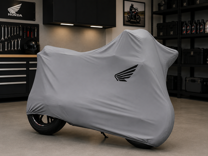 Honda Premium Indoor Motorcycle Cover – Soft Breathable Stretch Fabric Garage Dust Protection