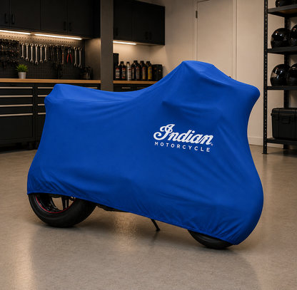 Indian Motorcycle Premium Indoor Motorcycle Cover – Soft Breathable Stretch Fabric Garage Dust Protection