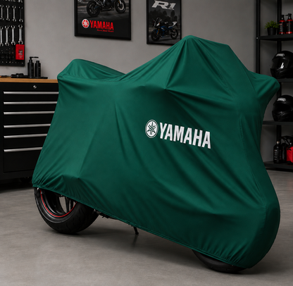 Yamaha Premium Indoor Motorcycle Cover – Soft Breathable Stretch Fabric Garage Dust Protection