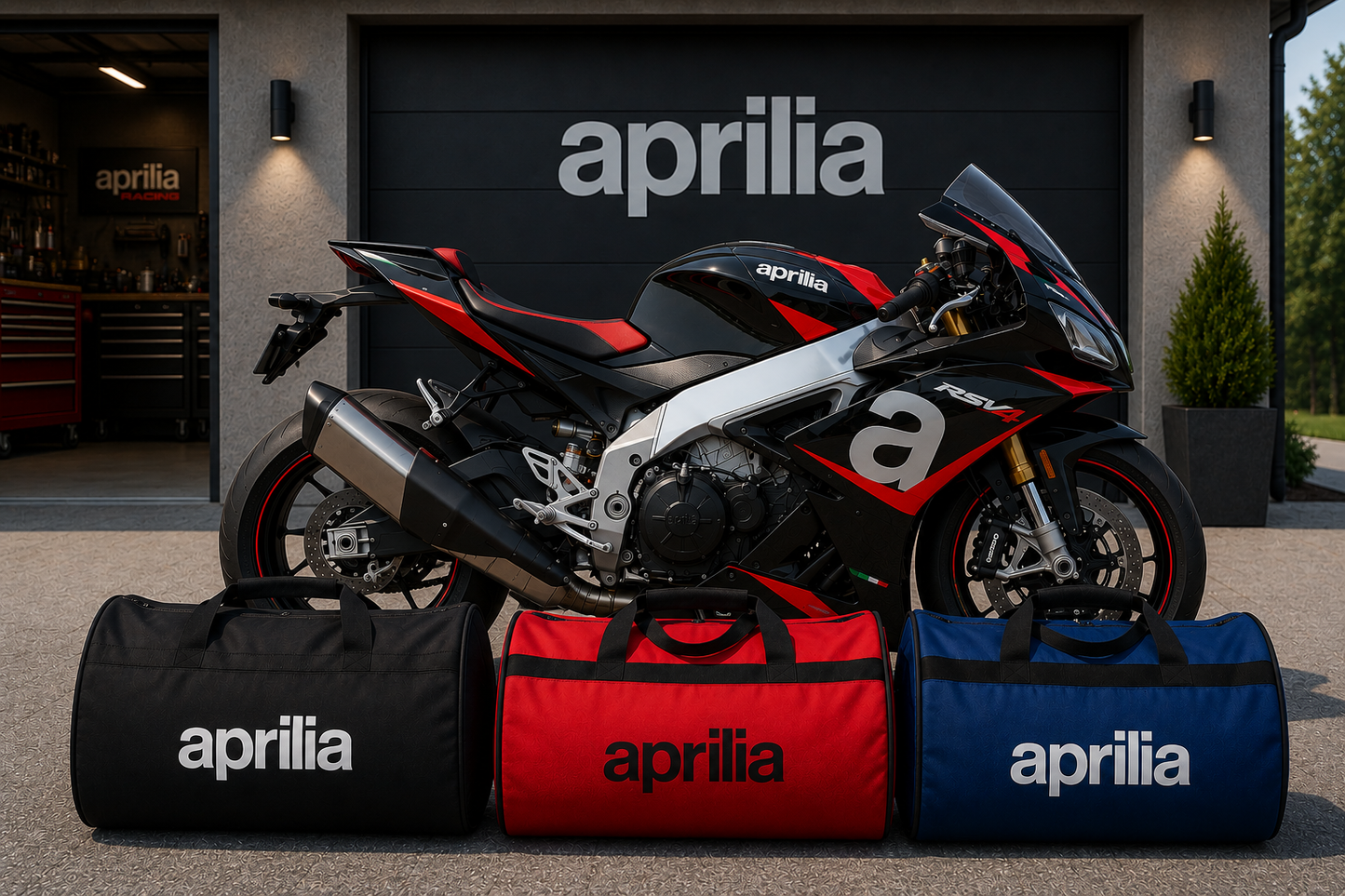 Aprilia Motorcycle Duffel Bag – Premium Travel & Gear Bag for Riders