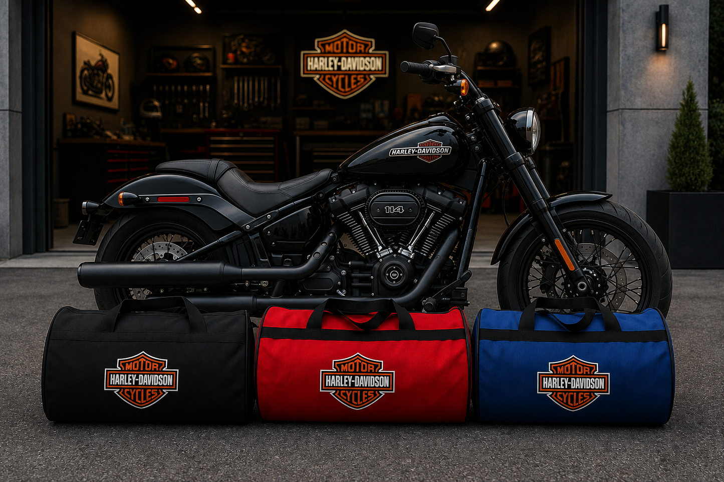 Harley Davidson Motorcycle Duffel Bag – Premium Travel & Gear Bag for Riders