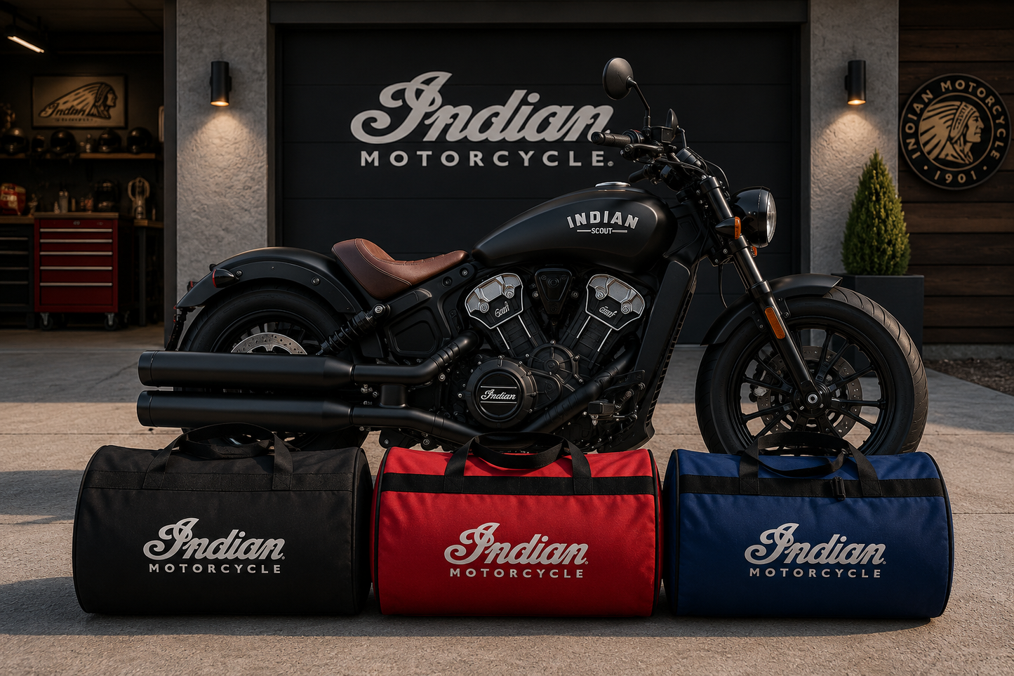 Indian Motorcycles Motorcycle Duffel Bag – Premium Travel & Gear Bag for Riders