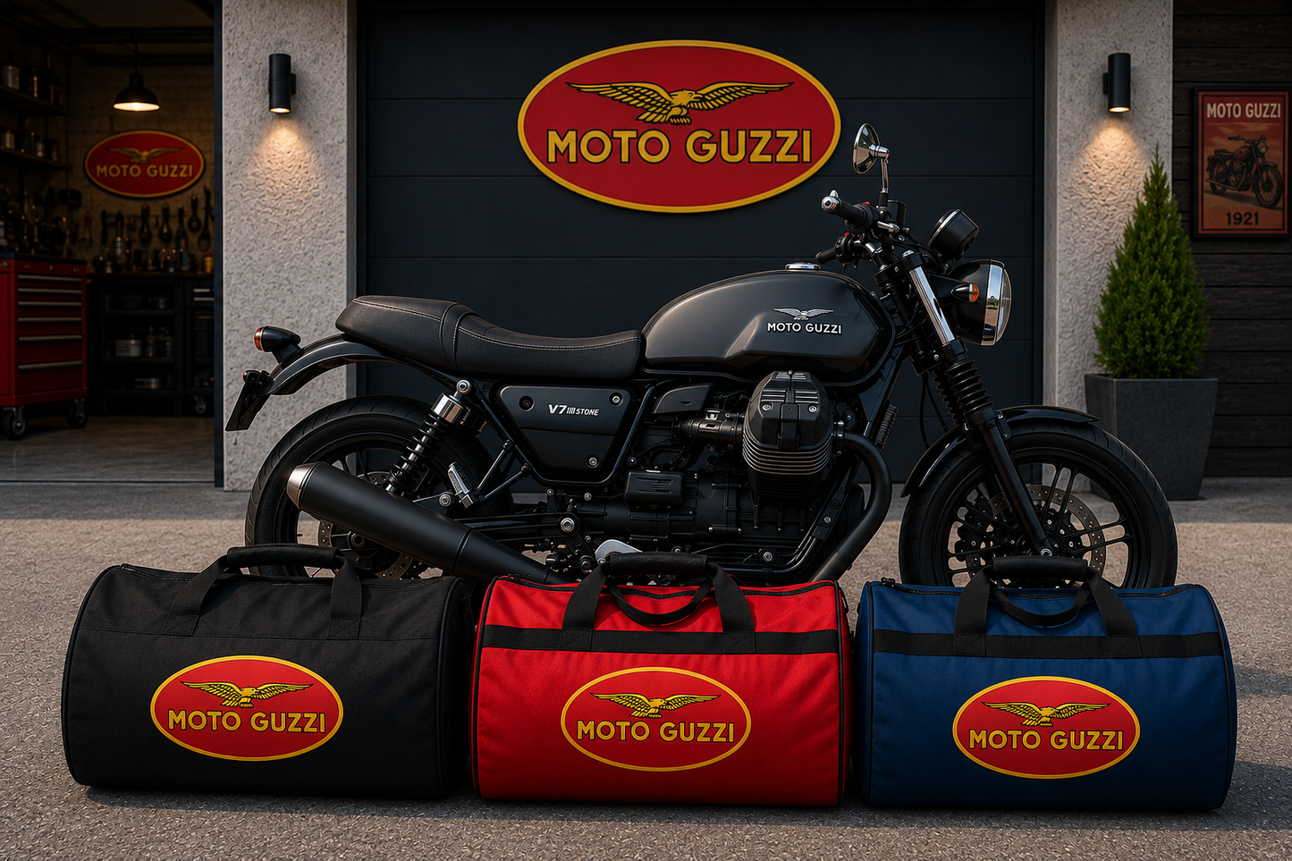 Moto Guzzi Motorcycle Duffel Bag – Premium Travel & Gear Bag for Riders